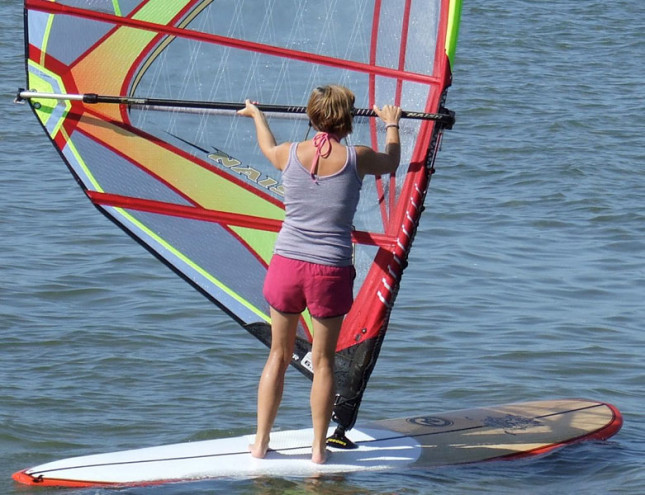 SUP and Windsurfing