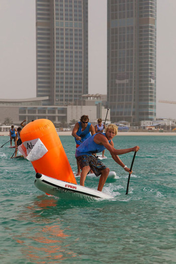 Connor Baxter SUP Racing in Abu Dhabi