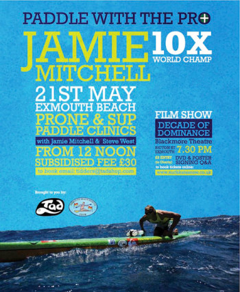 Jamie Mitchell Stand Up Paddle clinics