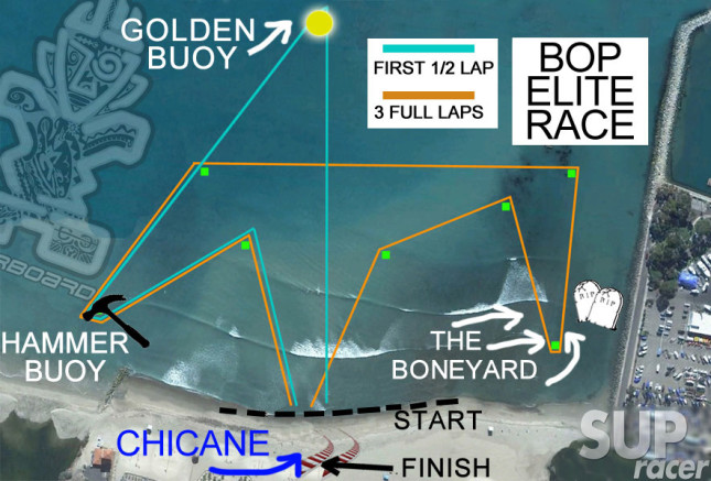 The Battle of the Paddle Elite Race course map
