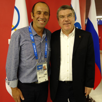 Fernando Aguerre and IOC President Thomas Bach
