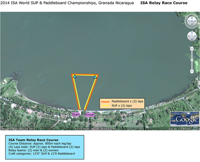 ISA World SUP Championship Granada relay course map