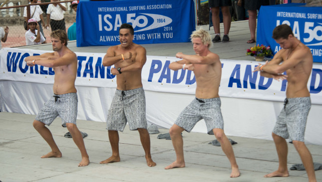 ISA World SUP Championship - New Zealand haka