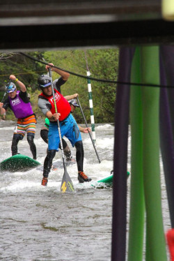 Mike Tavares whitewater SUP