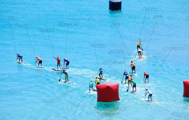 Y Race stand up paddle course