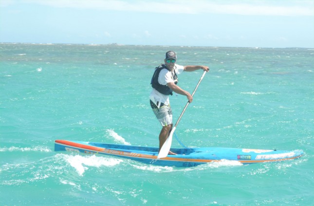 SUP downwinder in New Caledonia