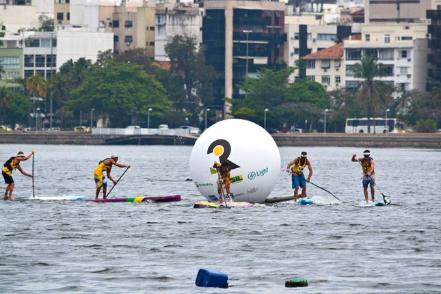 Stand up paddleboarding in Rio de Janeiro