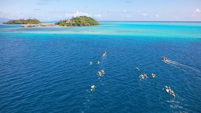 Ironmana paddle race Bora Bora