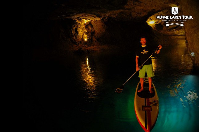 Alpine Lakes Tour Bat Race in a cave
