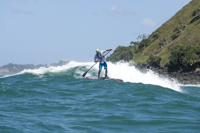 Lincoln Dews stand up paddling 12 Towers race