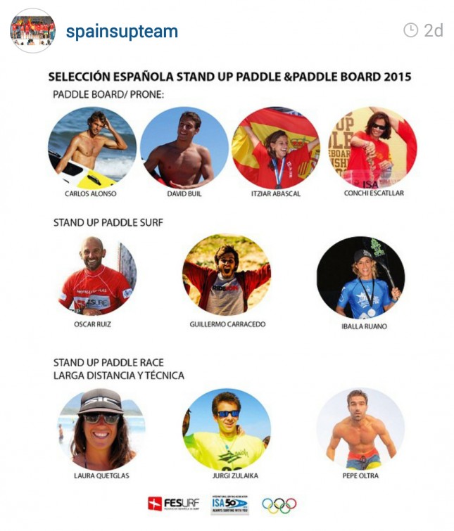 Spain Stand Up Paddle team