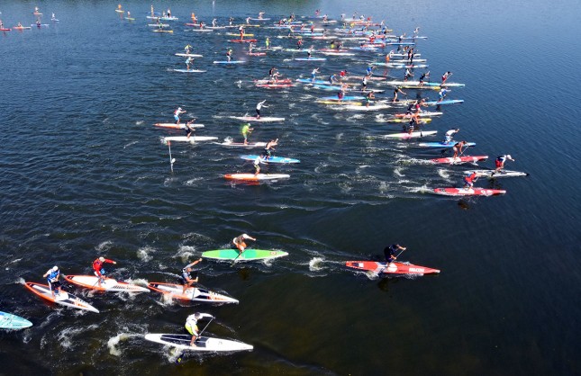 Lost Mills stand up paddling race in Germany