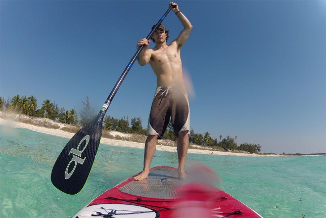 Tim Warner stand up paddling