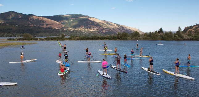 stand up paddling in Hood River