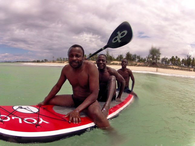 stand up paddling in Mozambique