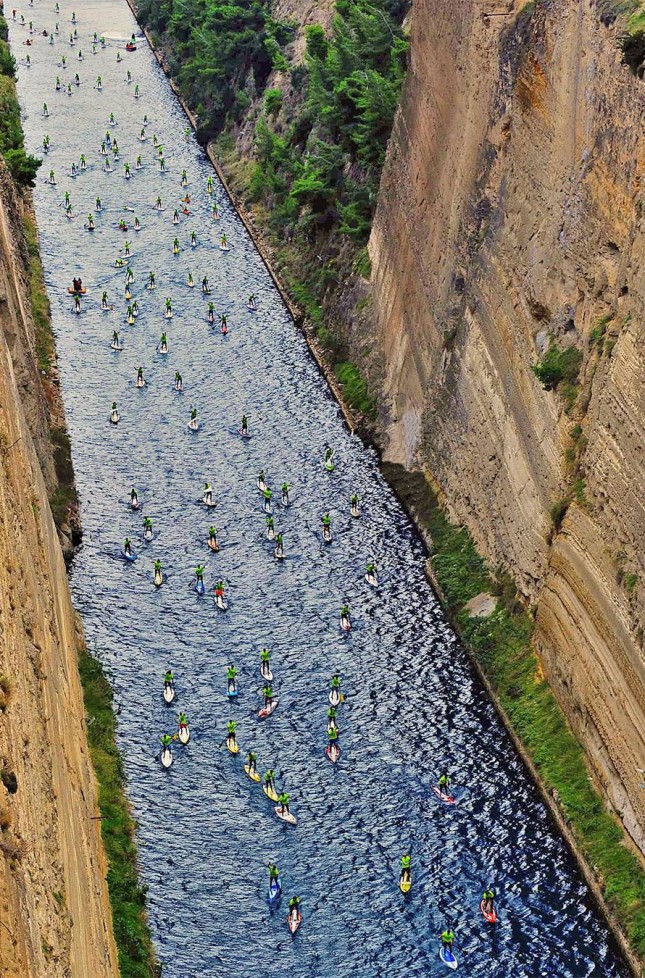 Corinth Canal stand up paddle race greece