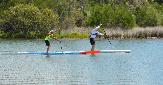 James Casey and Michael Booth leading the field at the Central Coast Saltwater Festival (photo: Denise Kane)