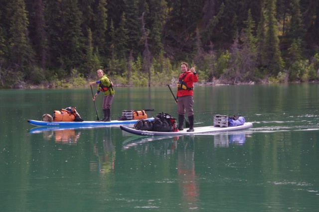 stand up paddling on the Yukon River