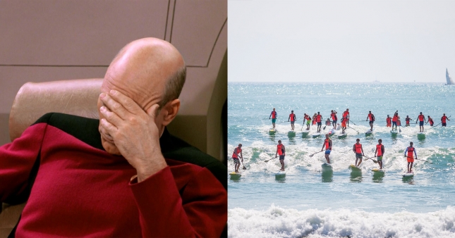 Pacific Paddle Games facepalm