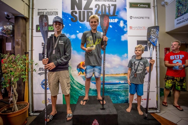 NZ SUP Nationals - boys' podium