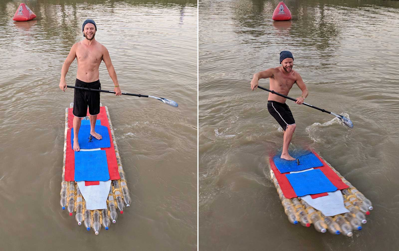 Plastic-bottle-stand-up-paddle-board